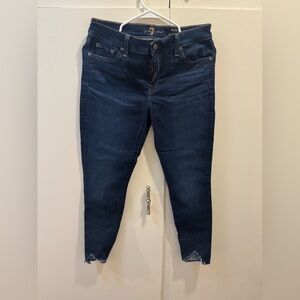 7 for all mankind The Ankle skinny: Women's Dark Blue Jeans